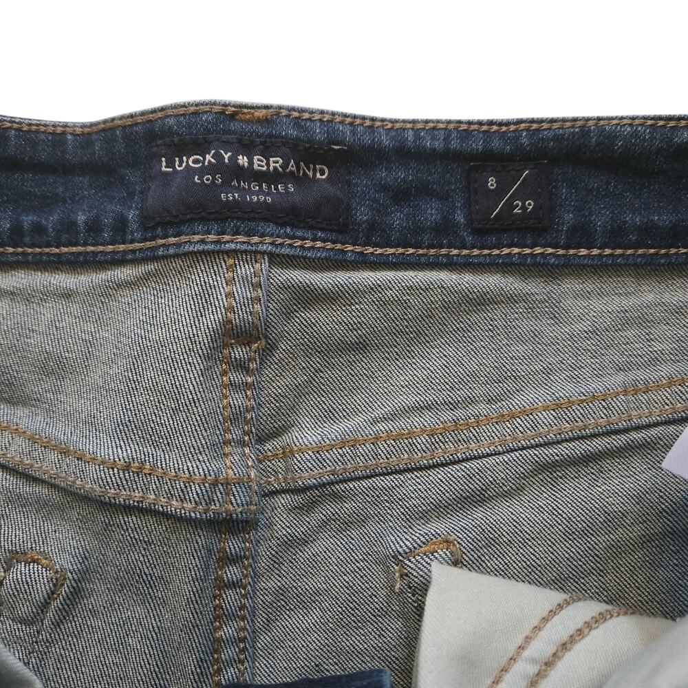 Lucky Brand The Roll Up Denim Shorts Size‎ 8/29 medium wash Jean cut off shorts - Picture 3 of 8